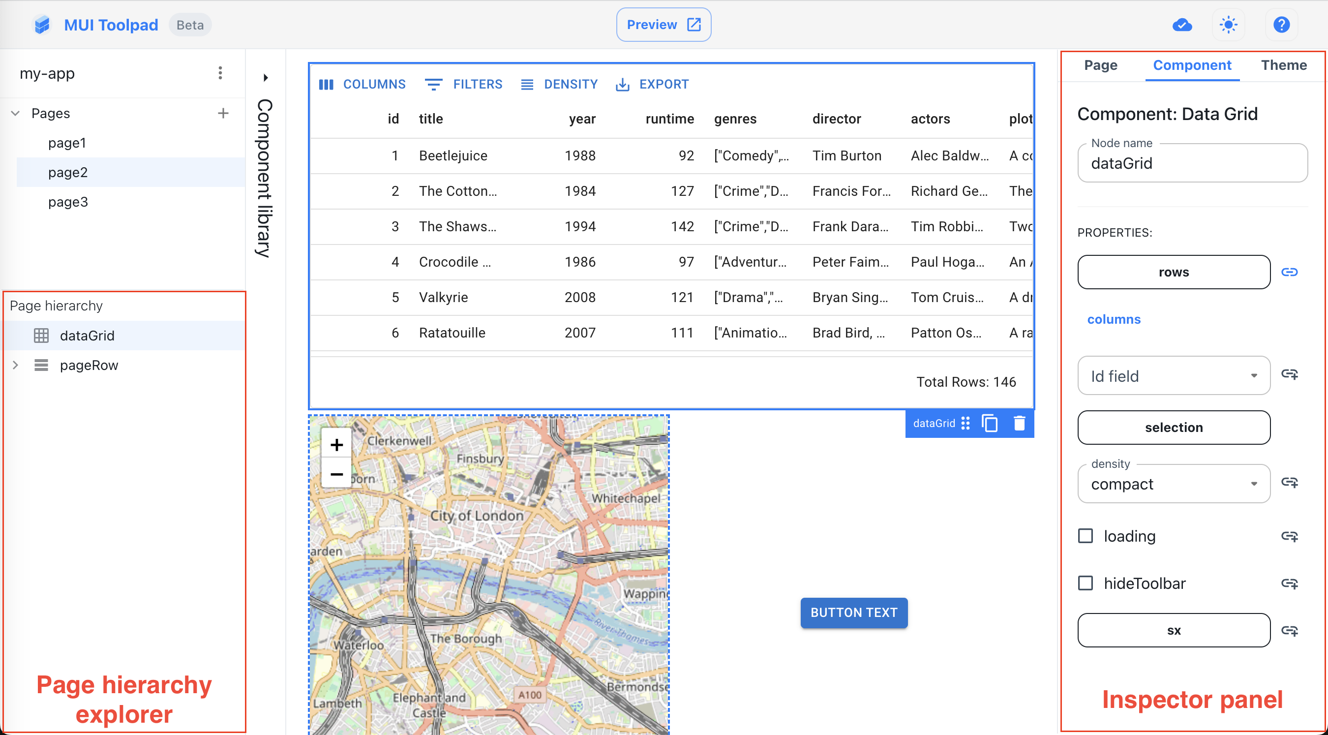 Toolpad Studio panels